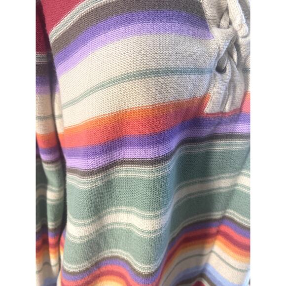 Chaps Aztec Southwestern Striped Lace Up Sweater Size 2X - Picture 11 of 11